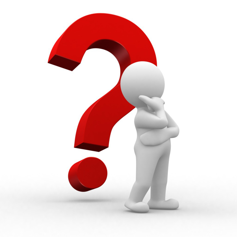 Cartoon guy question mark