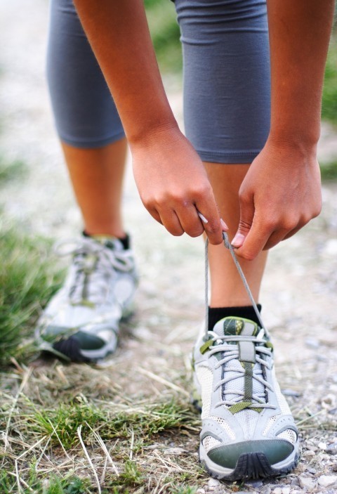 Runner with orthotics